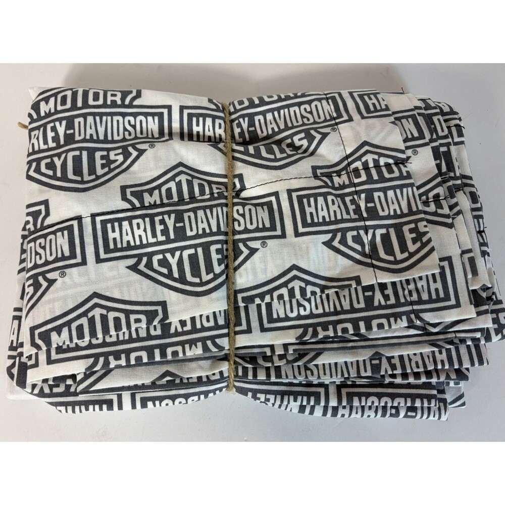 Harley Davidson Motorcycles Curtain Panels Pair & Ties Set 2 For 1 Window 82x65